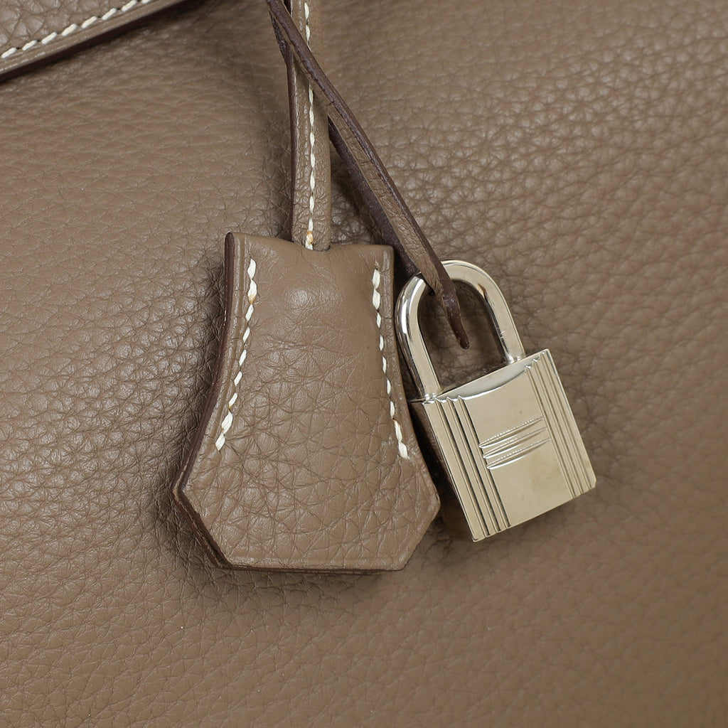 Hermes Etoupe Retourne Birkin 35 Bag