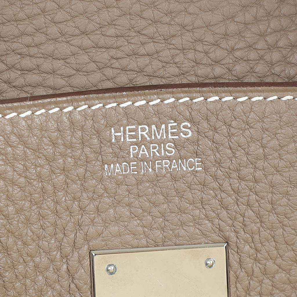 Hermes Etoupe Retourne Birkin 35 Bag