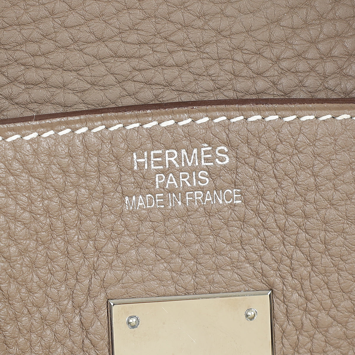 Hermes Etoupe Retourne Birkin 35 Bag