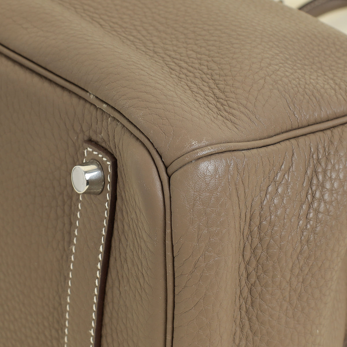 Hermes Etoupe Retourne Birkin 35 Bag