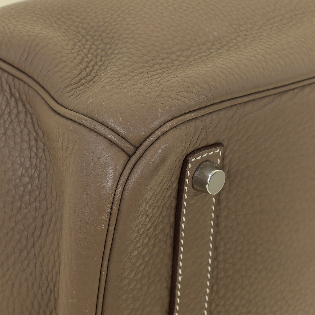 Hermes Etoupe Retourne Birkin 35 Bag