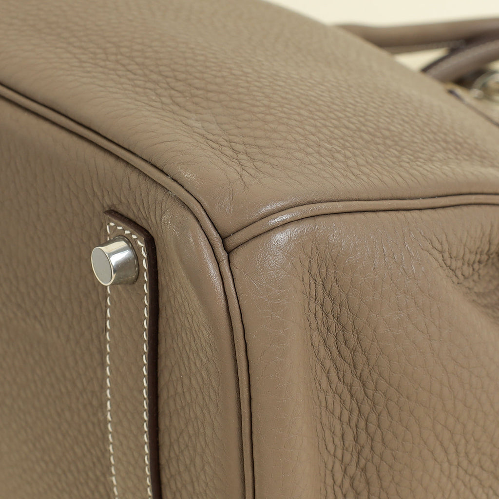 Hermes Etoupe Retourne Birkin 35 Bag