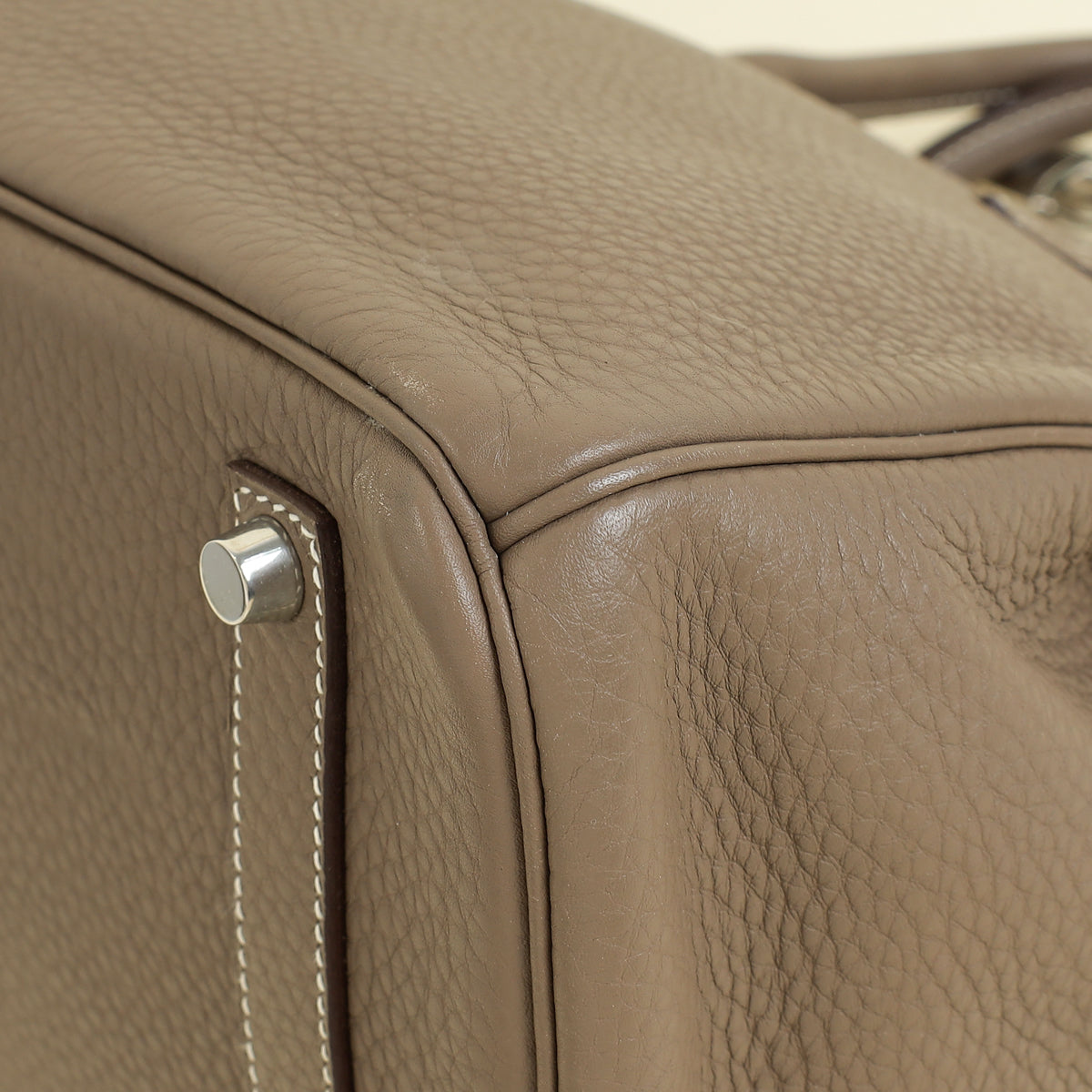 Hermes Etoupe Retourne Birkin 35 Bag
