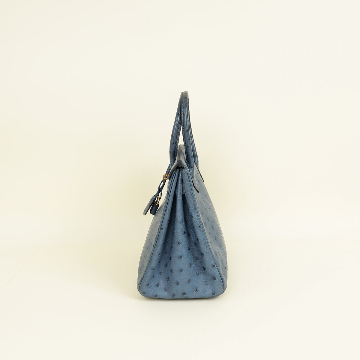 Hermes Mykonos Blue Ostrich Retourne Birkin 30 Bag
