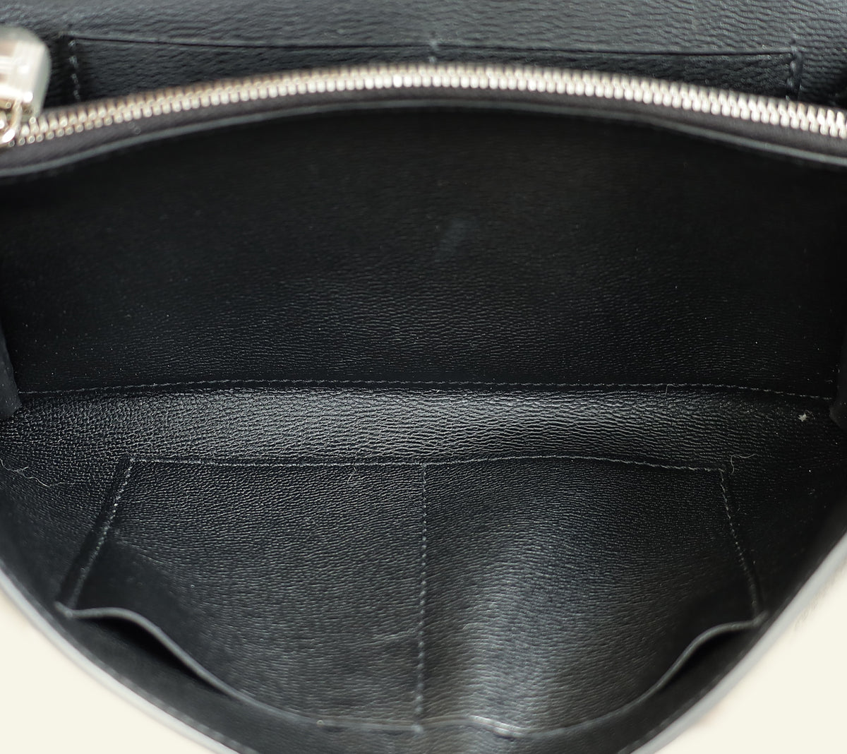 Hermes Noir Kelly To Go Shiny Alligator Wallet