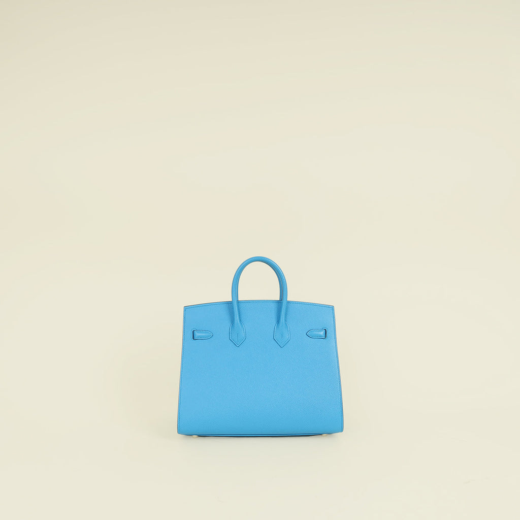 Hermes Bleu Frida Sellier Birkin 25 Bag