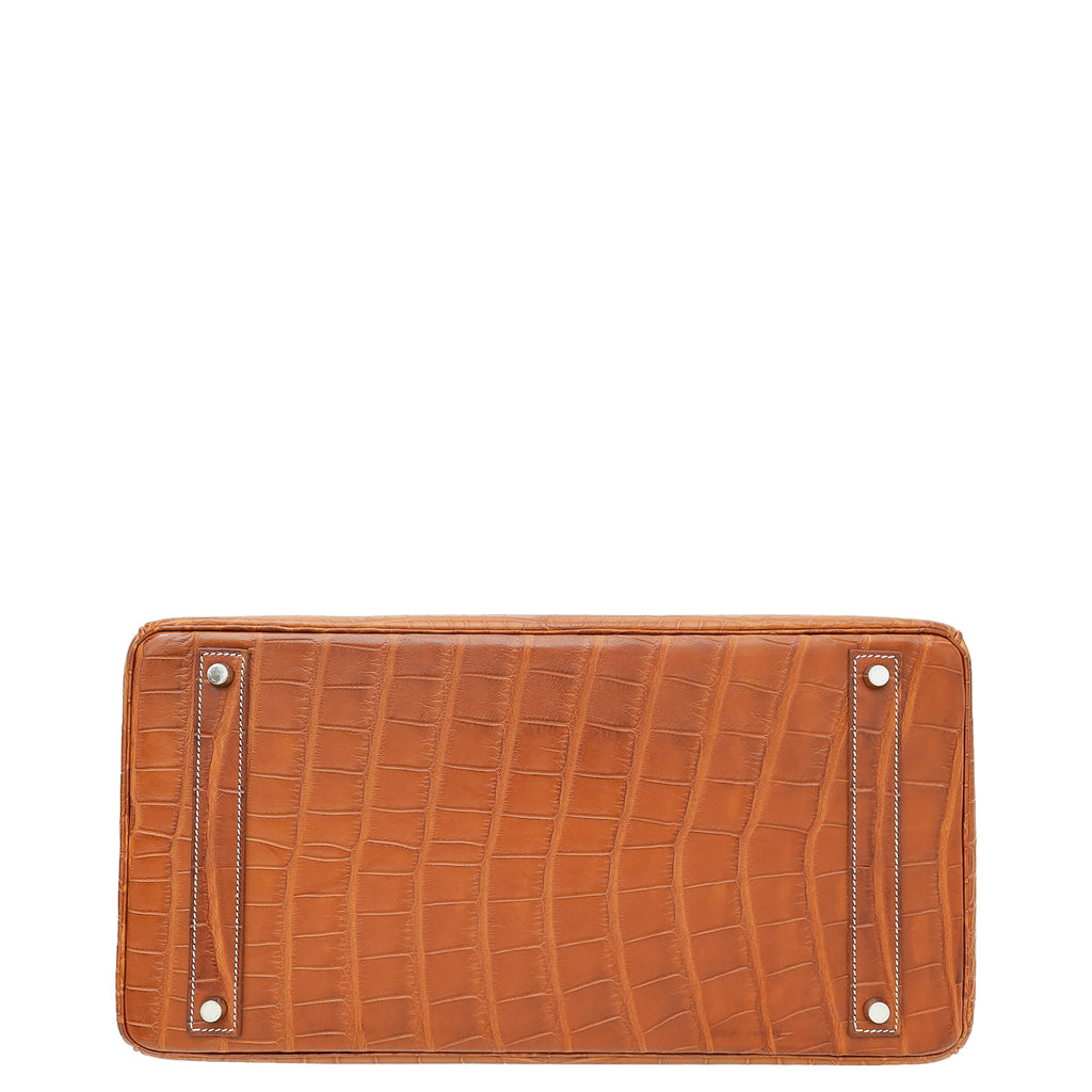 Hermes Fauve Matte Alligator Birkin 40 Bag