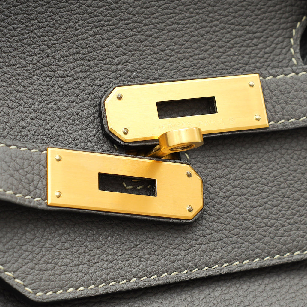 Hermes Bicolor Horseshoe Stamp Verso Retourne Birkin 40 Bag