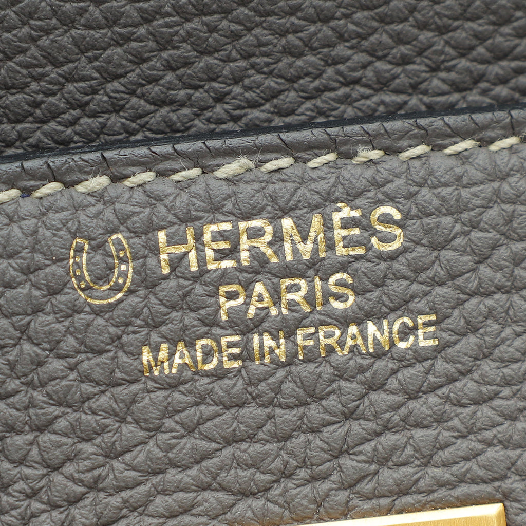 Hermes Bicolor Horseshoe Stamp Verso Retourne Birkin 40 Bag
