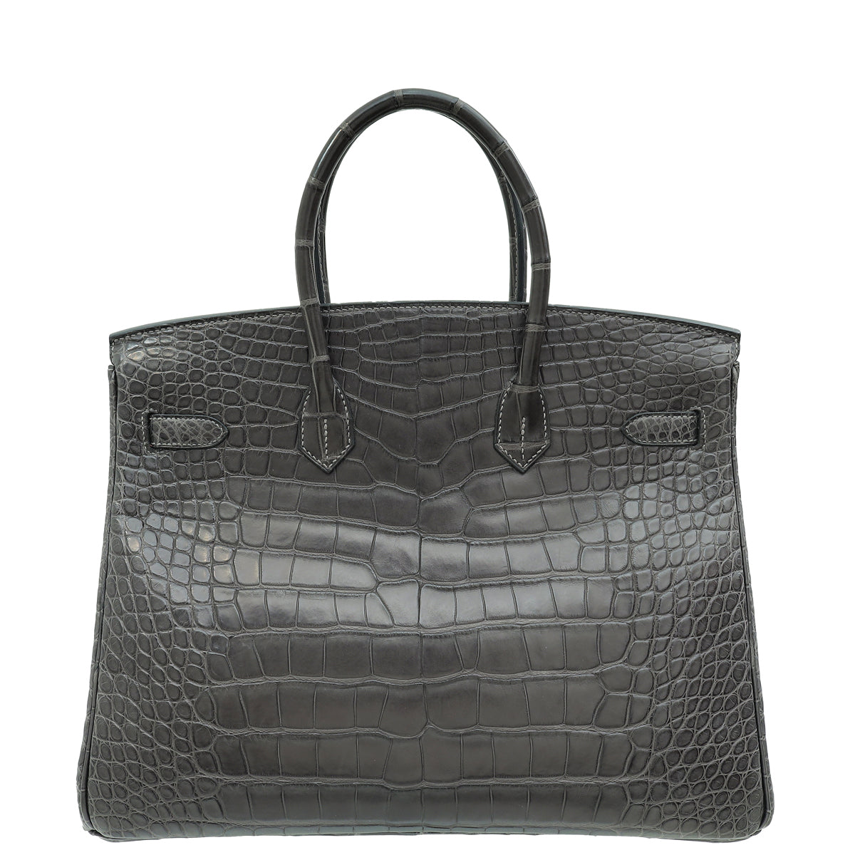 Hermes Graphite Matte Alligator Birkin 35 Bag