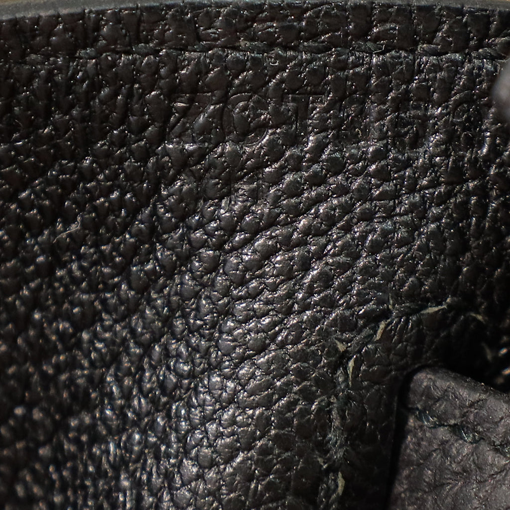 Hermes Noir Retourne Birkin 25 Bag