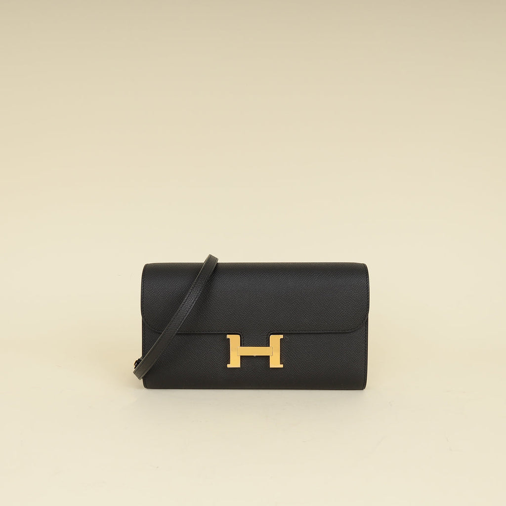 Hermes Noir Constance To Go Wallet