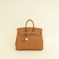 Hermes Gold Retourne Birkin 25 Bag
