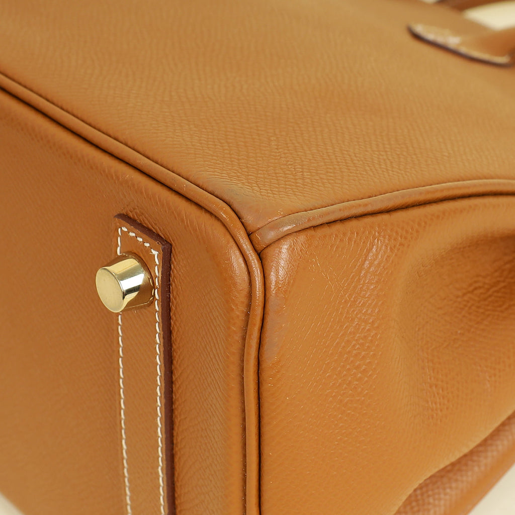 Hermes Gold Retourne Birkin 25 Bag