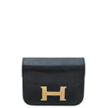Hermes Noier Lizard Constance Slim Wallet