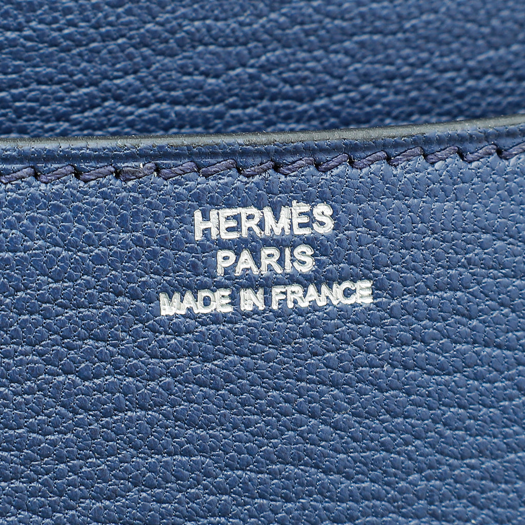 Hermes Bleu Brighton Constance Mini 18 Chevre Mysore Bag