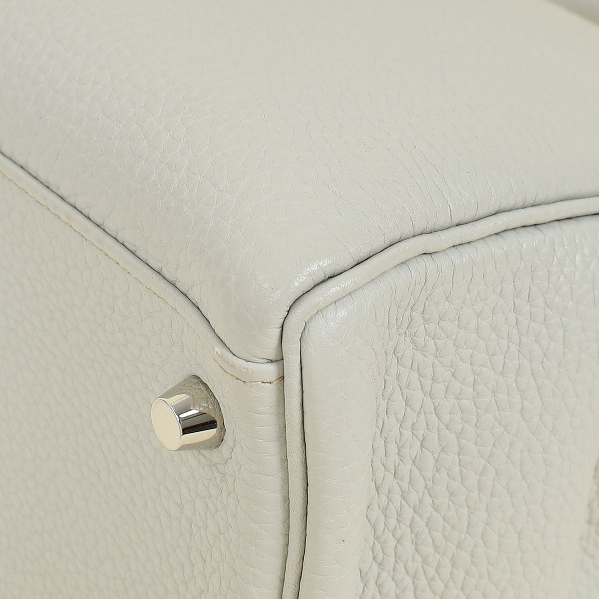 Hermes Gris Perle Retourne Kelly 32 Bag w/ Toile Sangle Strap