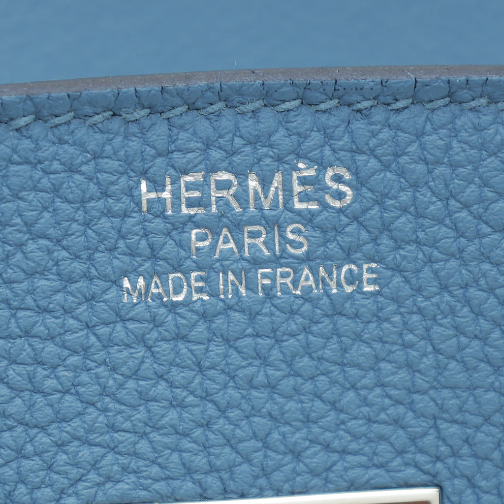 Hermes Bleu Azur Birkin 35 Bag