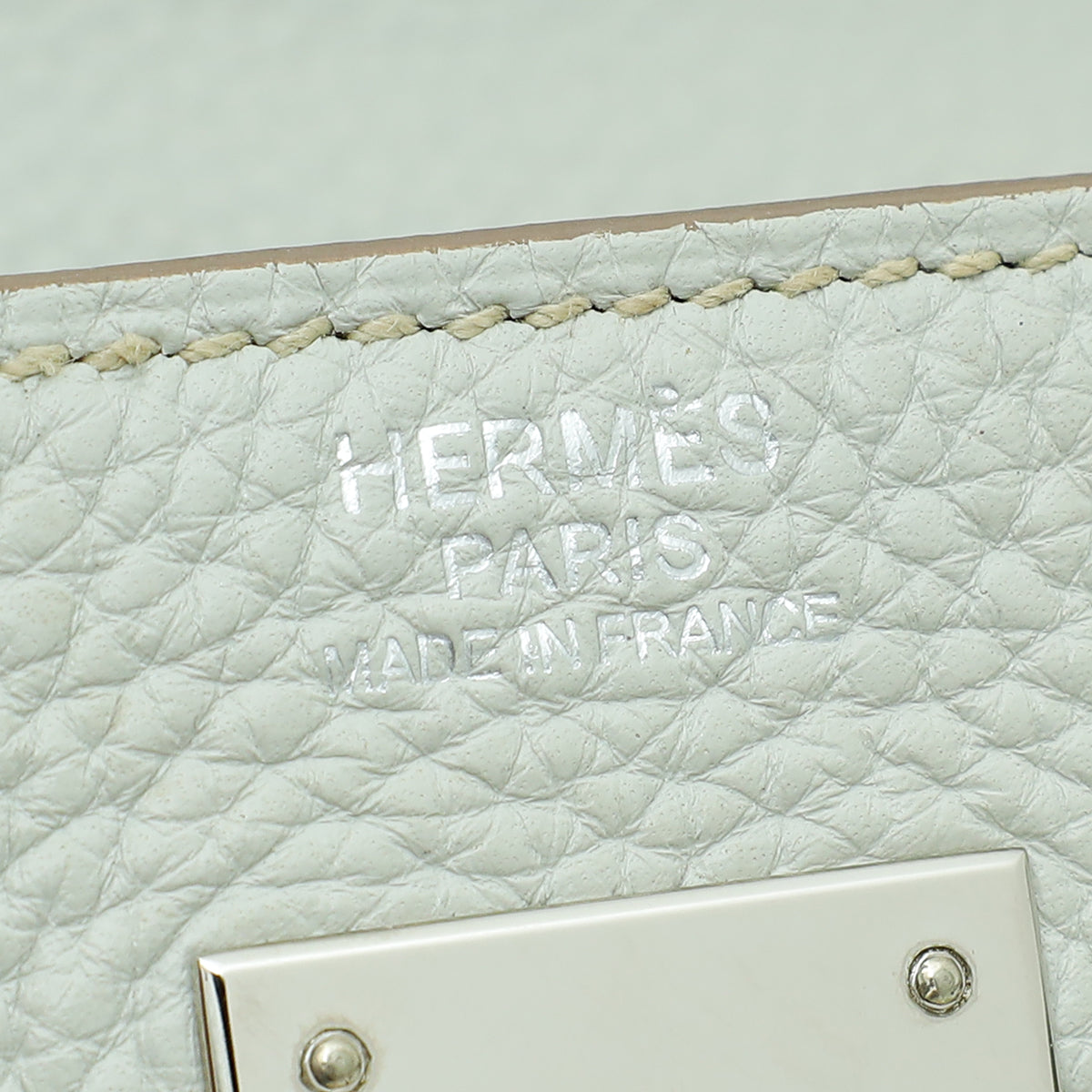 Hermes Gris Perle Retourne Kelly 32 Bag W/ Toile Sangle Strap