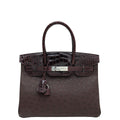 Hermes Bicolor Alligator and Ostrich Birkin Touch 30 Bag