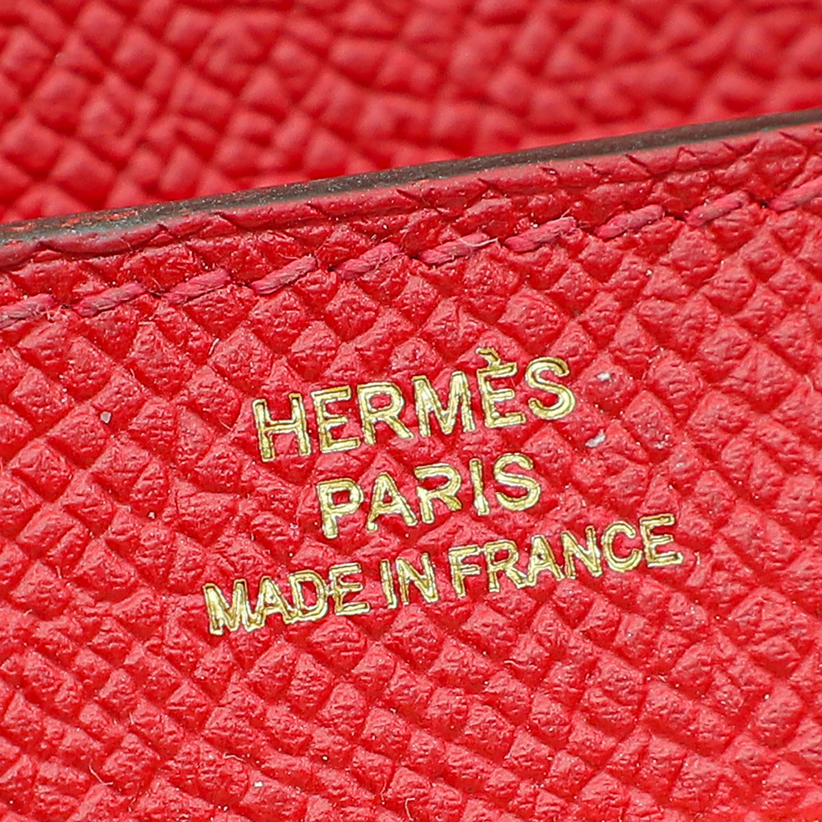 Hermes Rouge Kelly Classic Wallet