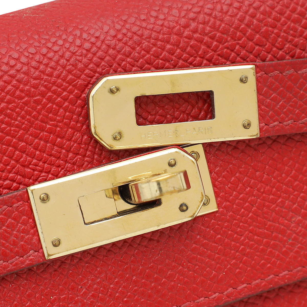 Hermes Rouge Kelly Classic Wallet