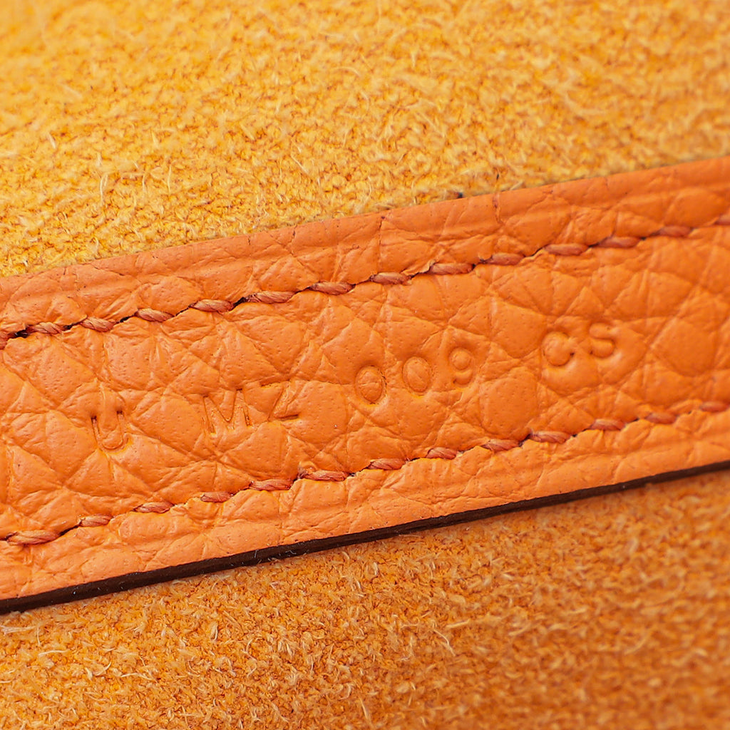 Hermes Orange Minium Picotin Lock 22 Bag
