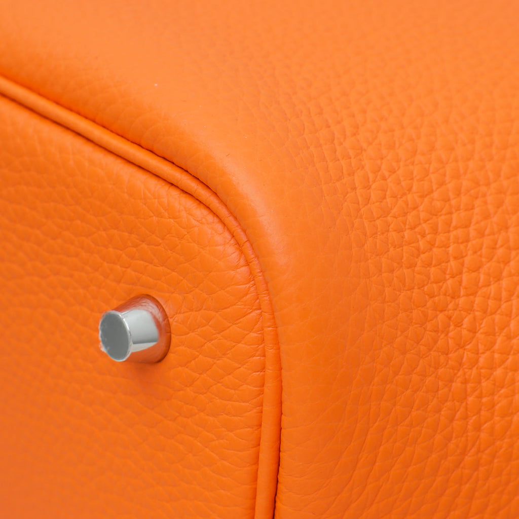 Hermes Orange Minium Picotin Lock 22 Bag