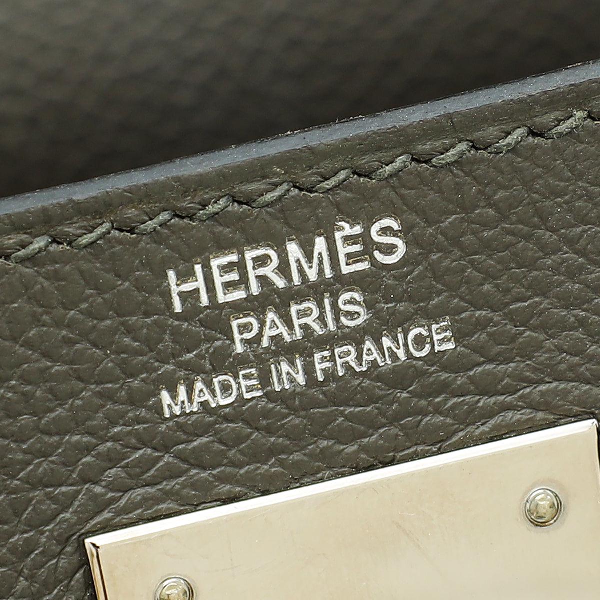Hermes Vert De Gris Retourne Kelly 28 Bag W/ Twilly
