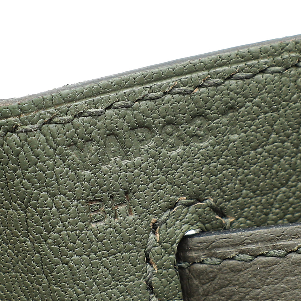 Hermes Vert De Gris Retourne Kelly 28 Bag W/ Twilly