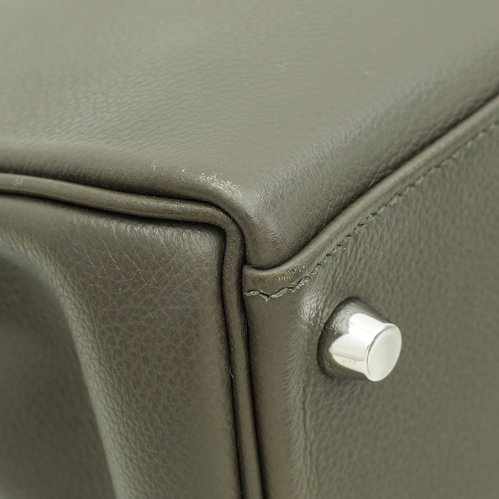 Hermes Vert De Gris Retourne Kelly 28 Bag W/ Twilly
