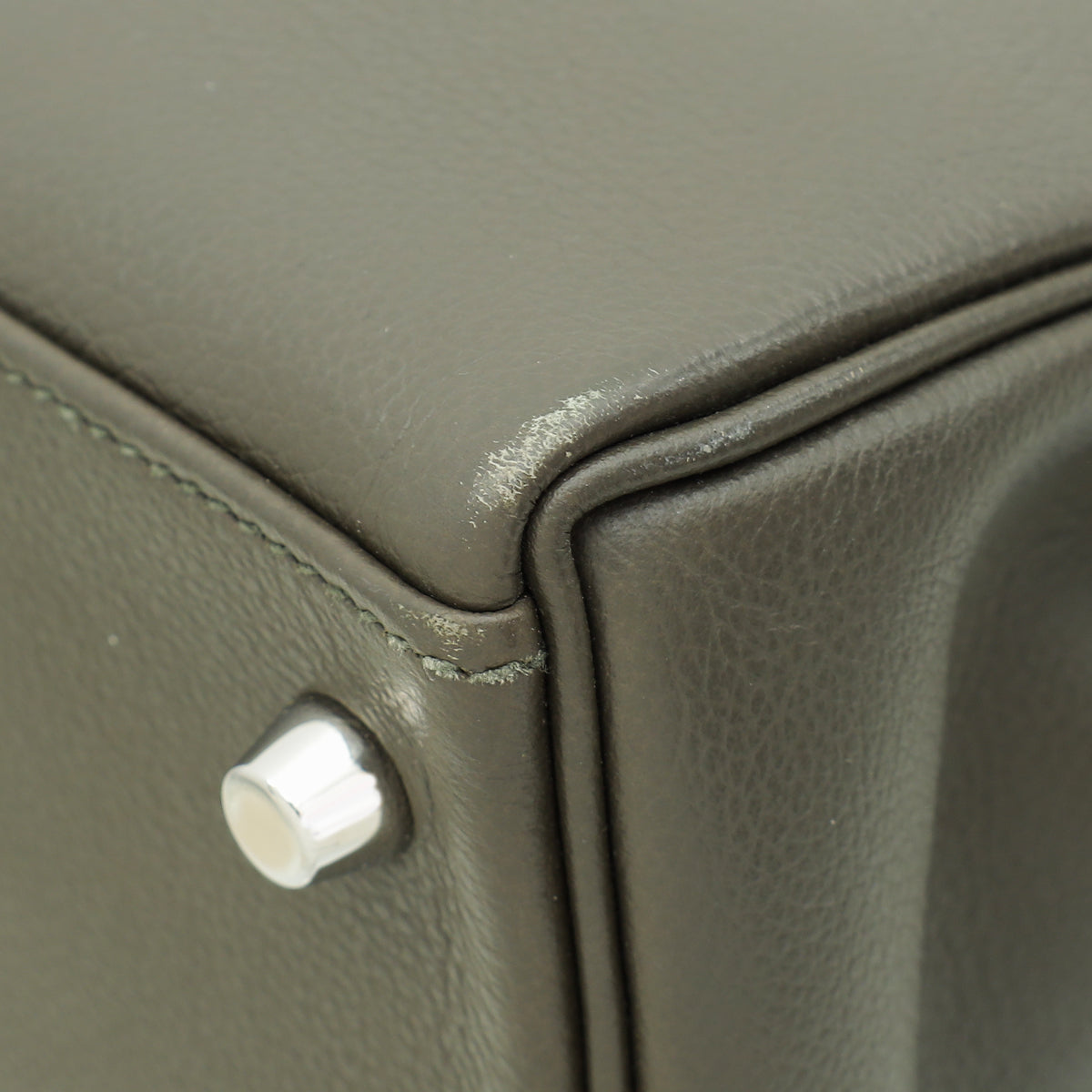 Hermes Vert De Gris Retourne Kelly 28 Bag W/ Twilly