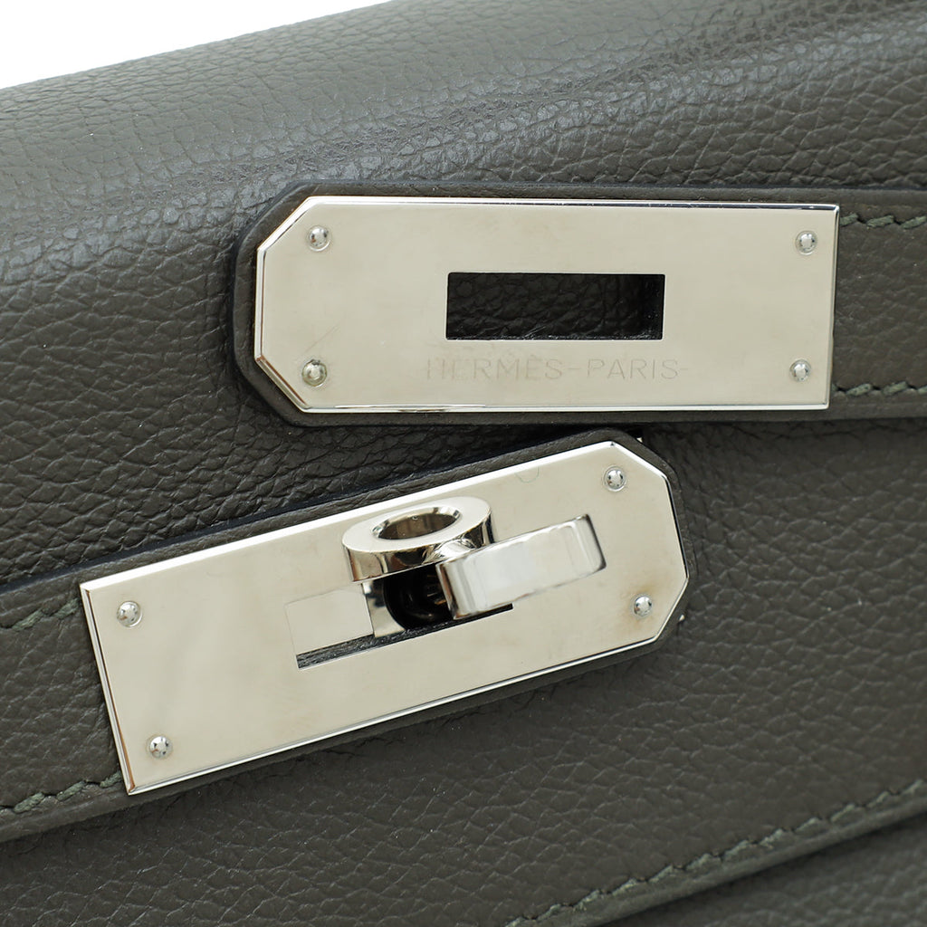 Hermes Vert De Gris Retourne Kelly 28 Bag W/ Twilly