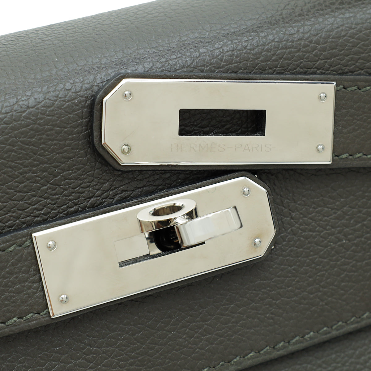 Hermes Vert De Gris Retourne Kelly 28 Bag W/ Twilly