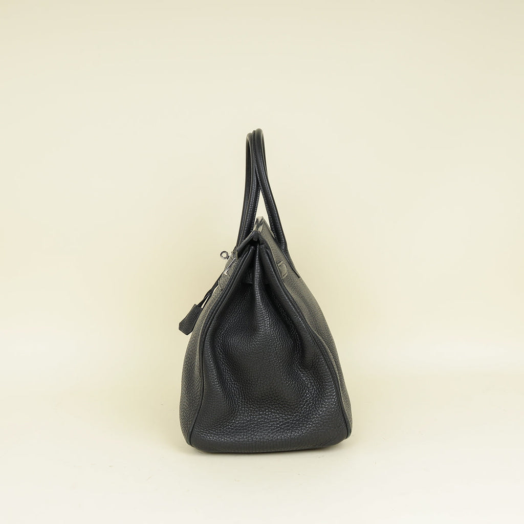 Hermes Noir Retourne Birkin 35 Bag