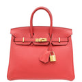 Hermes Rouge Pivoine Birkin 25 Bag