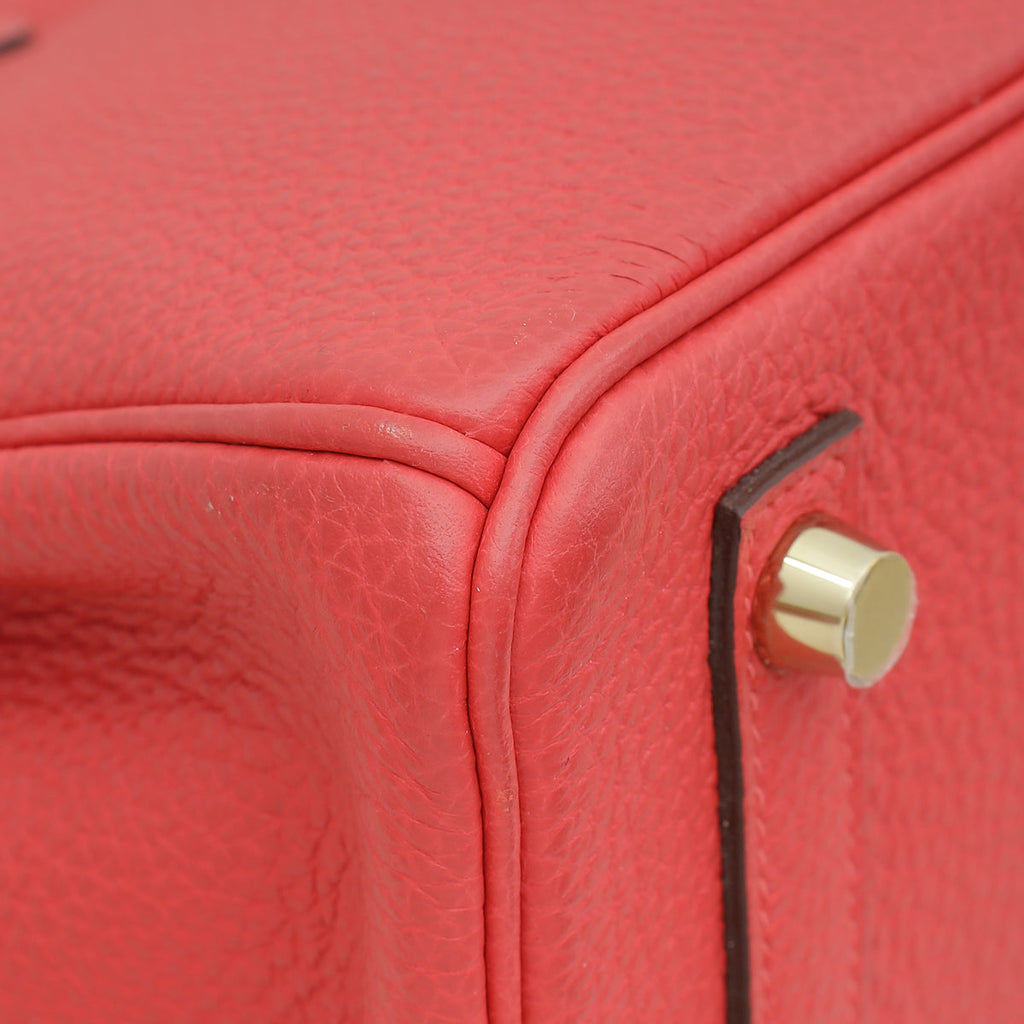 Hermes Rouge Pivoine Birkin 25 Bag