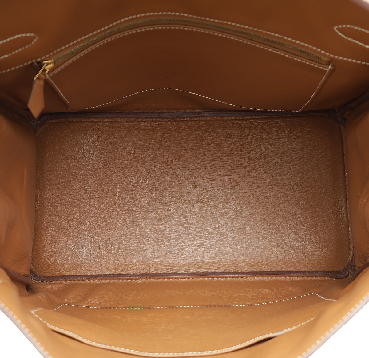 Hermes Gold Retourne Birkin 35 Bag