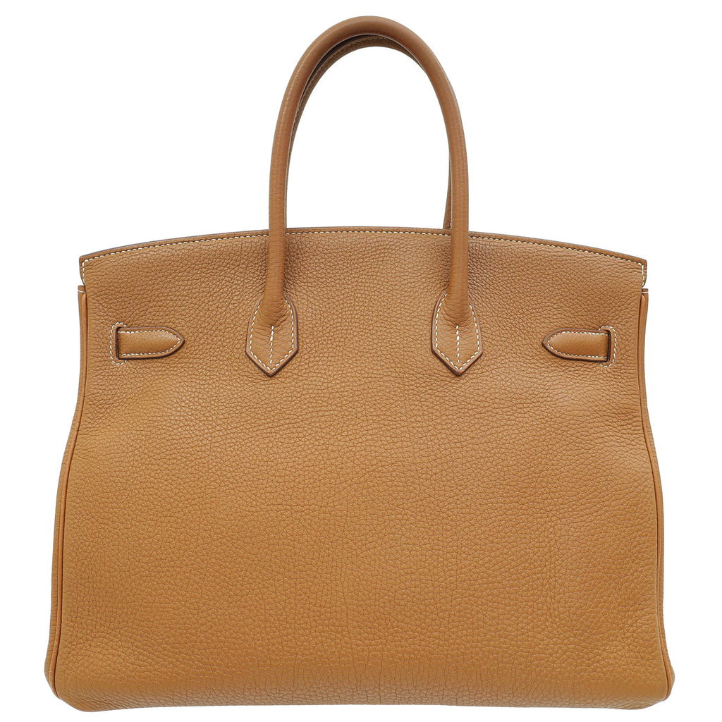 Hermes Gold Retourne Birkin 35 Bag