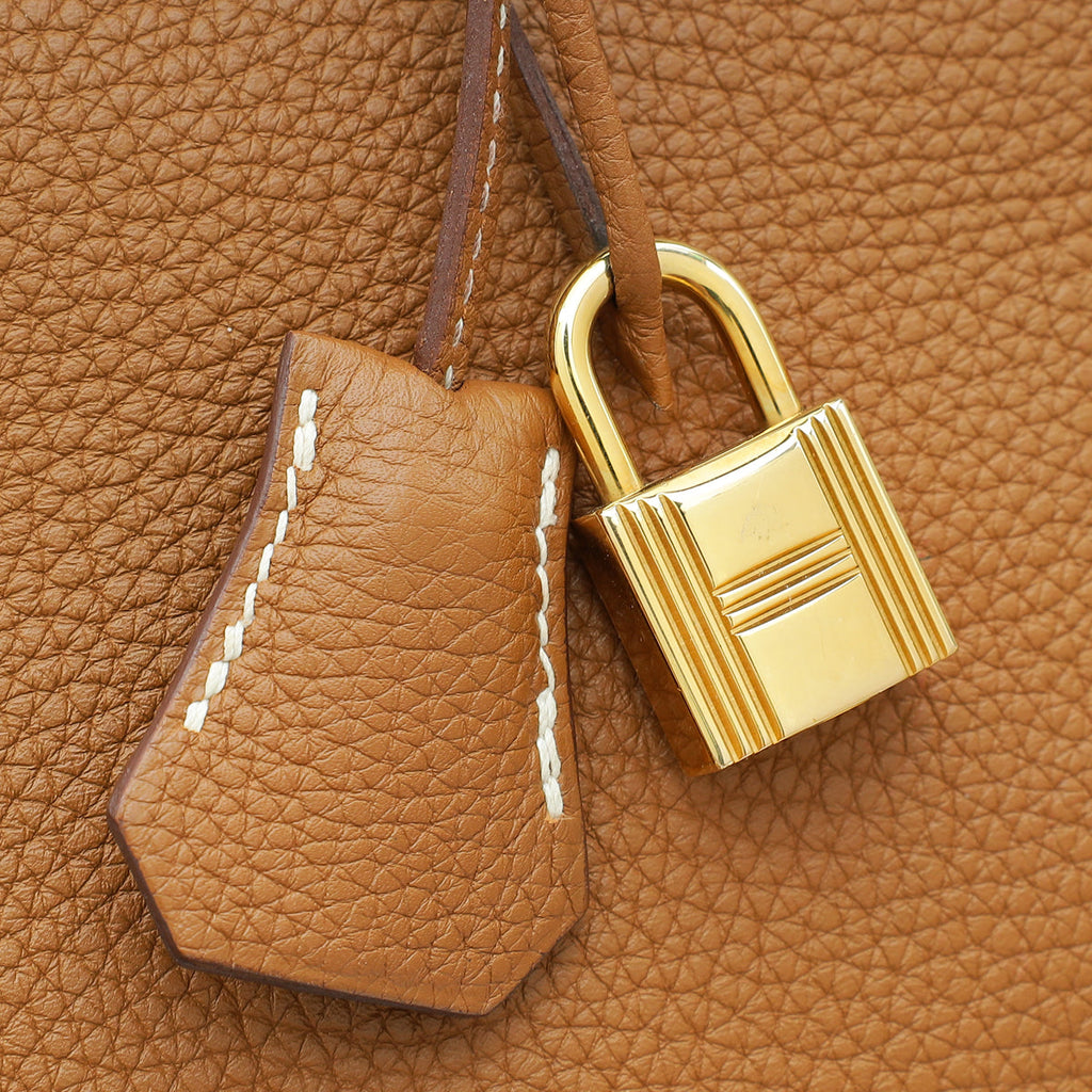 Hermes Gold Retourne Birkin 35 Bag
