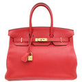 Hermes Geranium Retourne Birkin 35 Bag