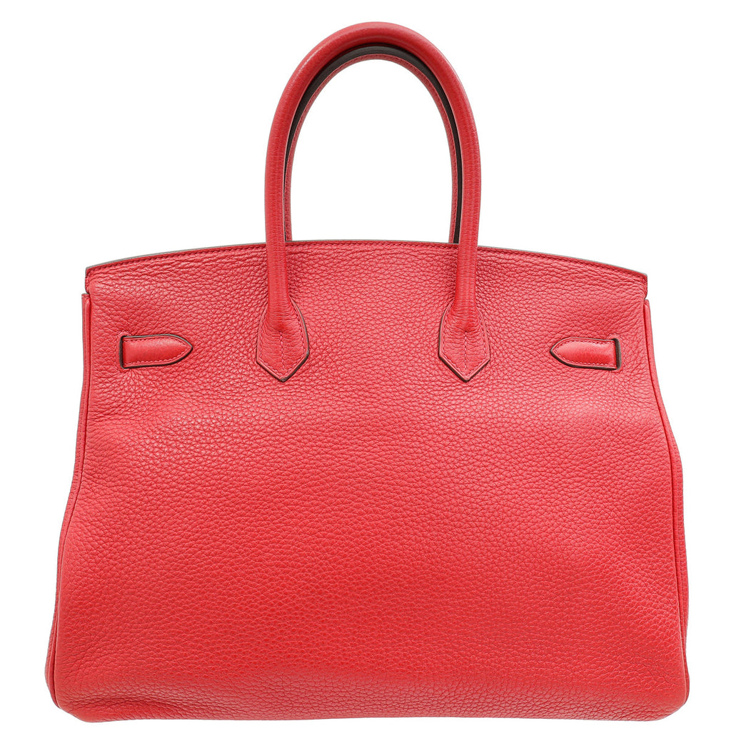 Hermes Geranium Retourne Birkin 35 Bag