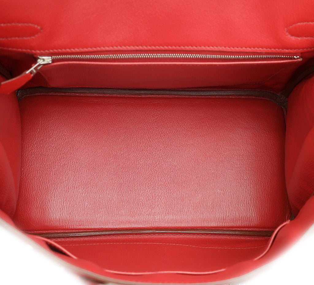 Hermes Rouge Casaque Retourne Birkin 30 Bag