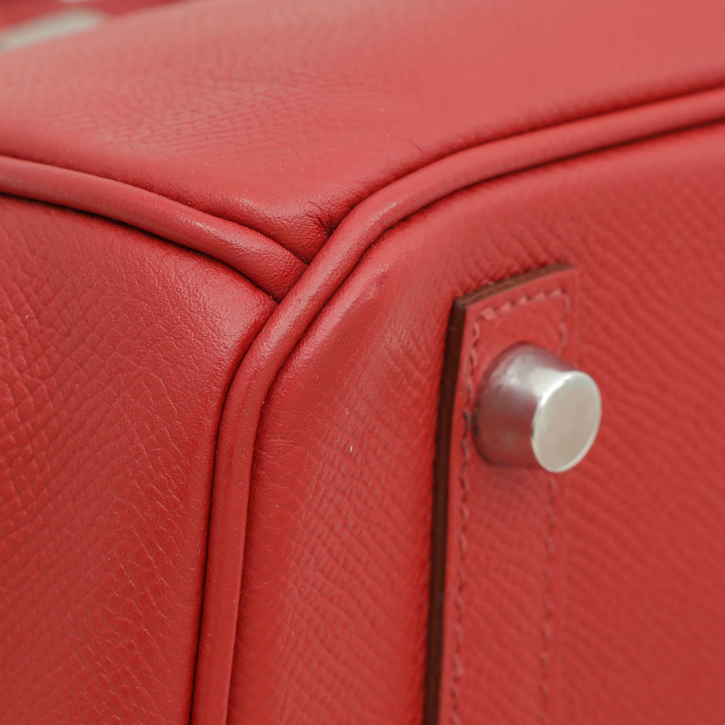Hermes Rouge Casaque Retourne Birkin 30 Bag