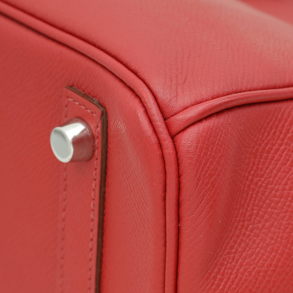 Hermes Rouge Casaque Retourne Birkin 30 Bag