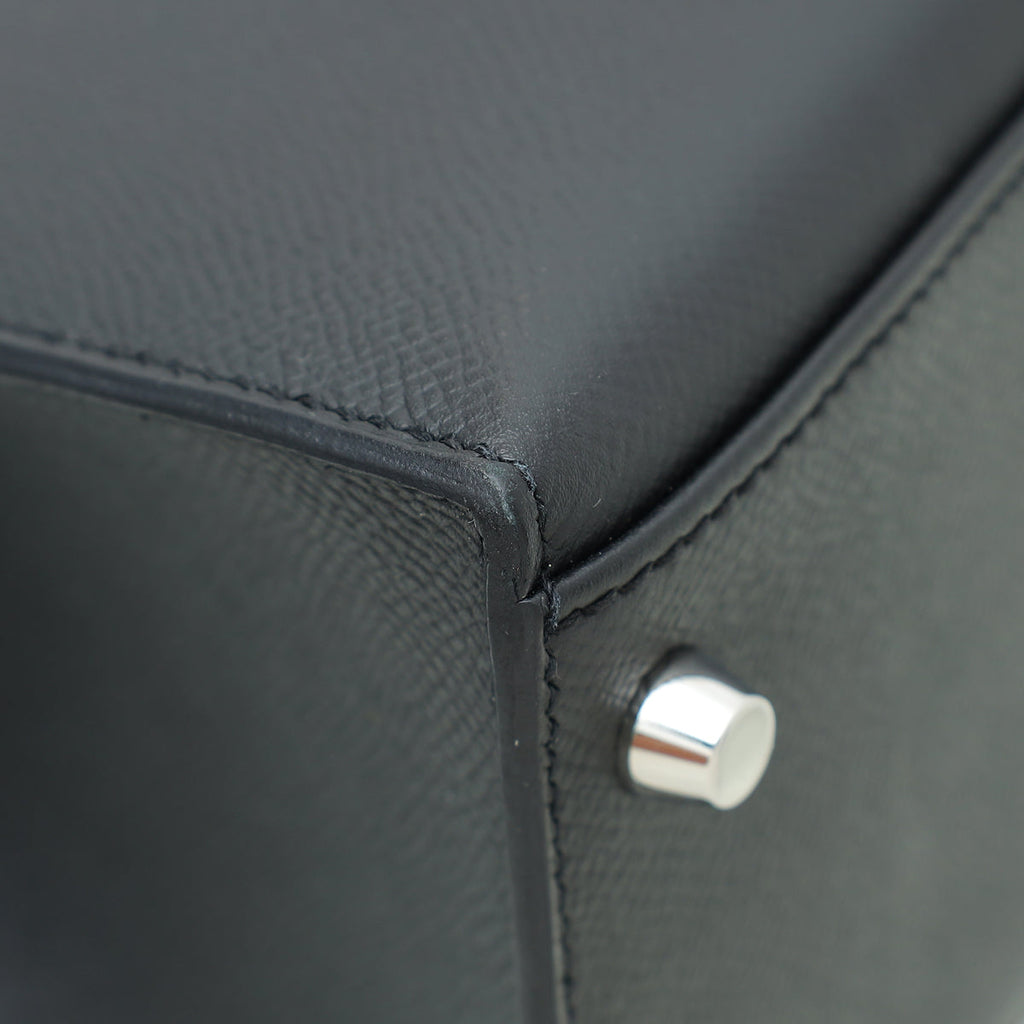Hermes Noir Sellier Kelly 32 Bag
