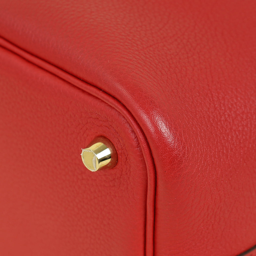 Hermes Rouge Piment Picotin Lock 18 Bag