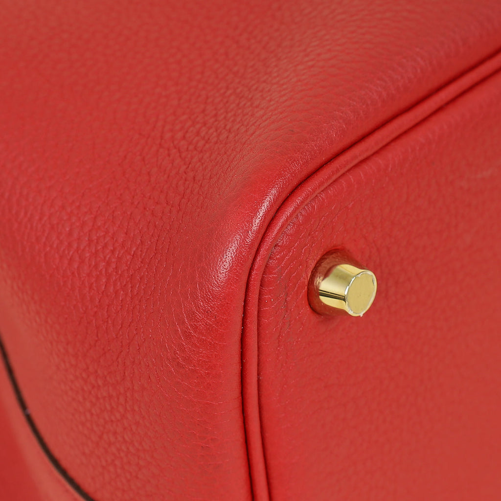 Hermes Rouge Piment Picotin Lock 18 Bag
