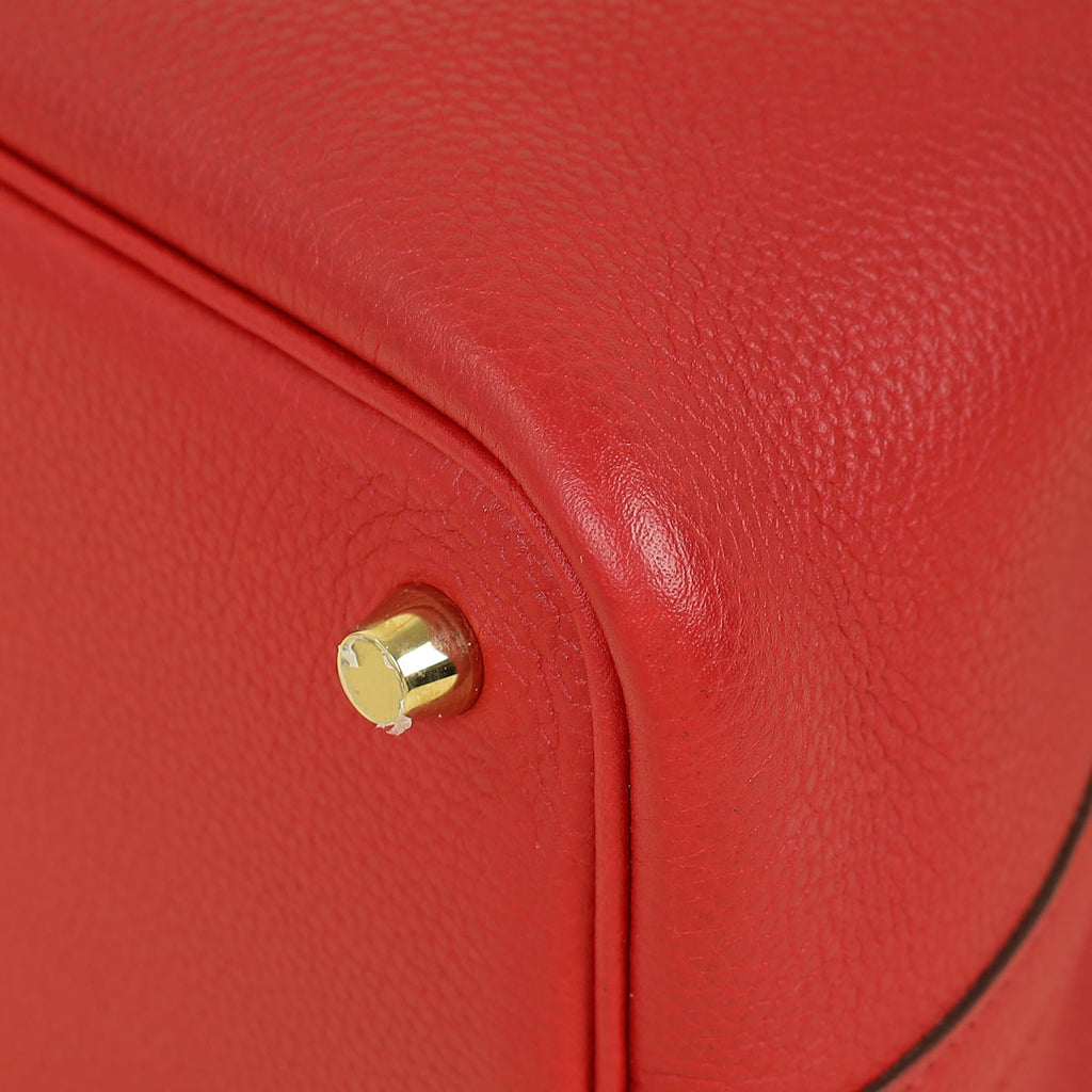 Hermes Rouge Piment Picotin Lock 18 Bag