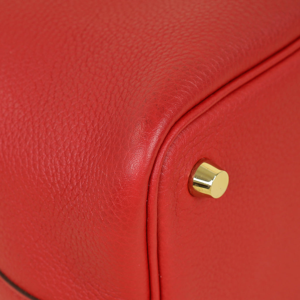 Hermes Rouge Piment Picotin Lock 18 Bag
